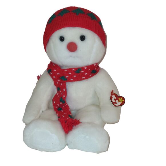 Ty Other - Ty Beanie Buddy Plush Snowboy Snowman Retired‎ Stuffed Animal Toy 1999 15"